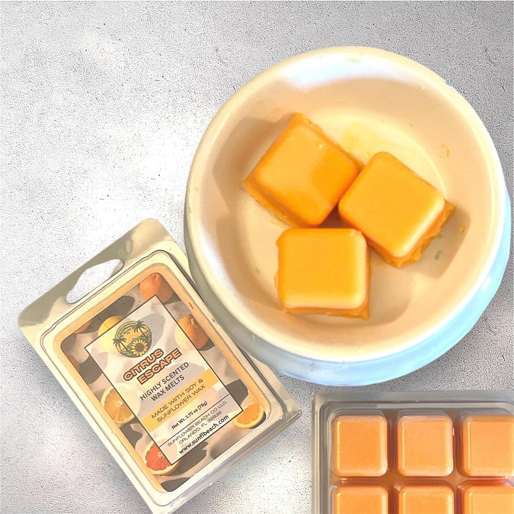 Citrus Escape - Scented Wax Melts - Soy & Sunflower Wax - Handmade & Highy Scented