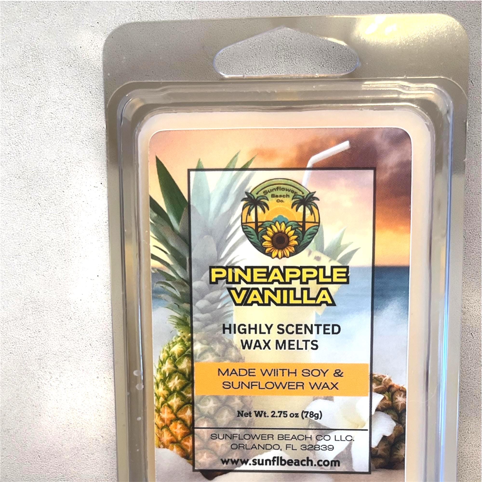 Pineapple Vanilla - Scented Wax Melts -Soy Wax Melts - Sunflower Wax - Handmade