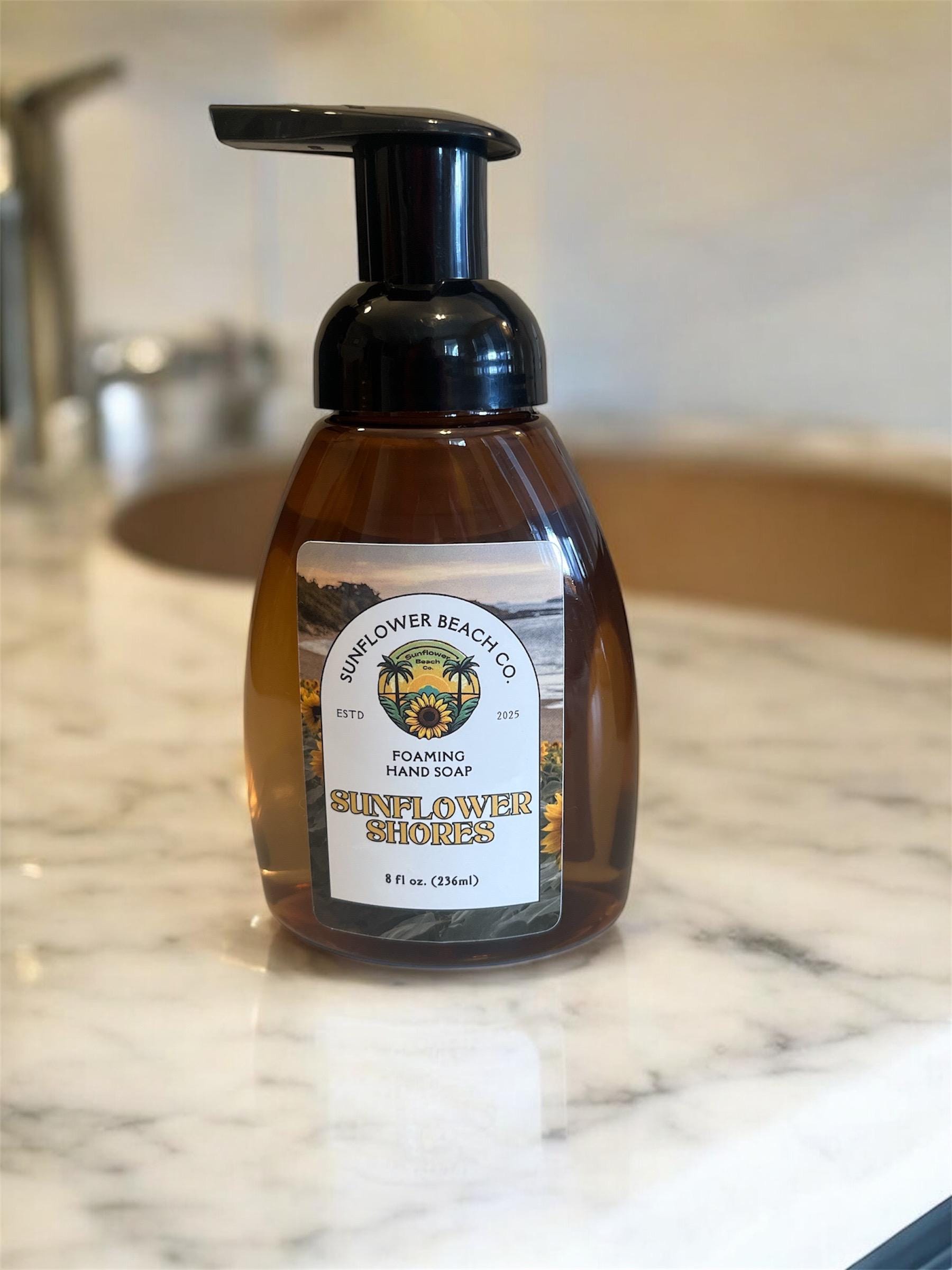 Sunflower Shores - Foaming Hand Soap - Homemade Natural Recipe With Essential Oils